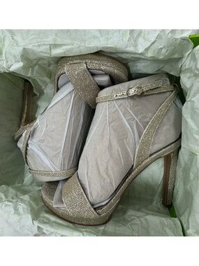 Sam Edelman Strappy High Heel Sandals in Gold 9